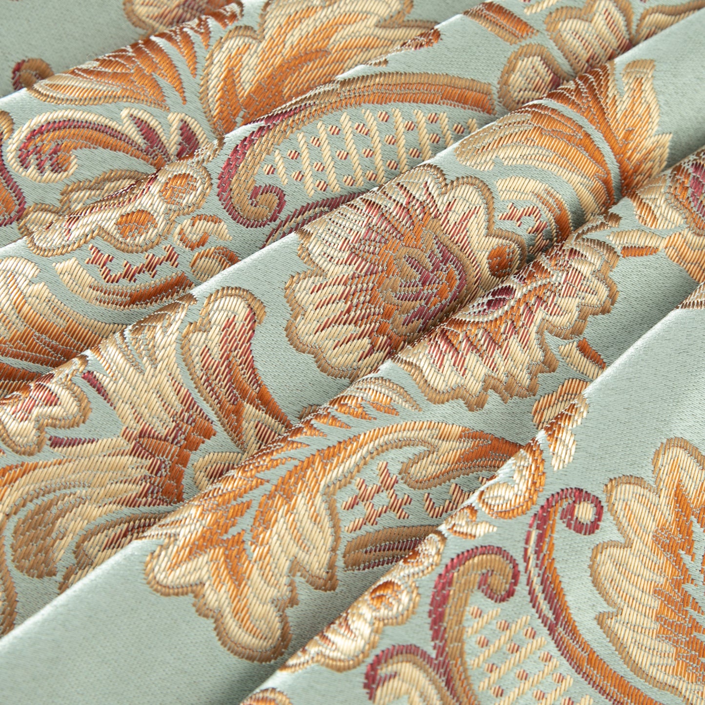 Custom-Made Damask Jacquard Waterfall Valance