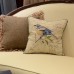 VOGOL 18 x 18 Inches Bird Cushion Case Luxury Embroidery European Throw Pillow Cover Decorative Pillow for Couch Living Room Car