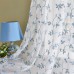 VOGOL Semi-shade Linen Elegant Embroidery Solid White Sheer Window Curtains/Drapes/Panels/Treatments ,Set of 2