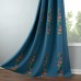 VOGOL Dark Blue Curtains for Bedroom, Colorful Leaves Print Grommet Top Drapery Panels for Living Room, Farmhouse Window Treatment Set 96 Inch Length for Hallway Closet 2 Panels, 52 x 96