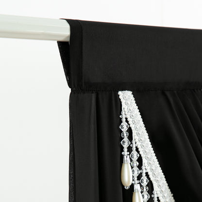 Custom-Made Solid Sheer Waterfall Valance