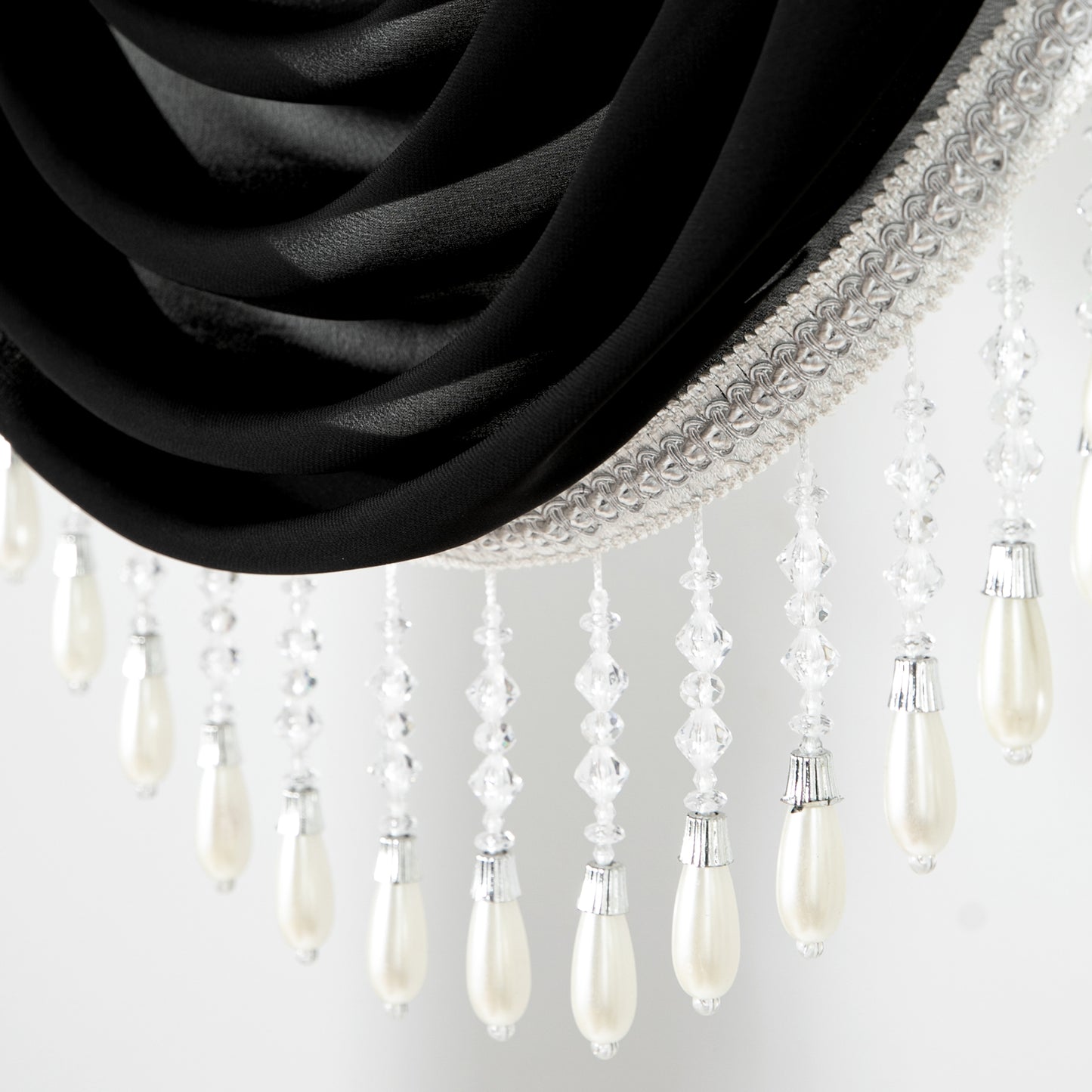 Custom-Made Solid Sheer Waterfall Valance