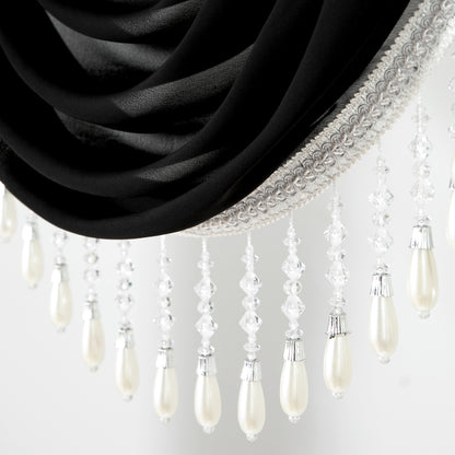 Custom-Made Solid Sheer Waterfall Valance