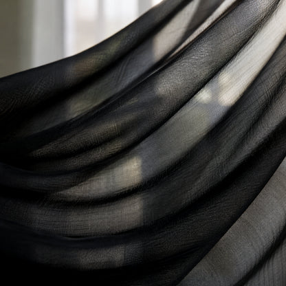 Custom-Made Solid Sheer Waterfall Valance