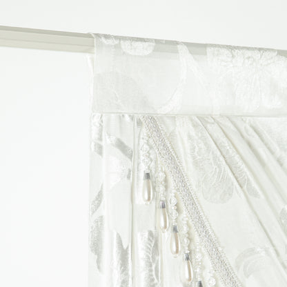 Custom-Made Vintage Jacquard Sheer Waterfall Valance