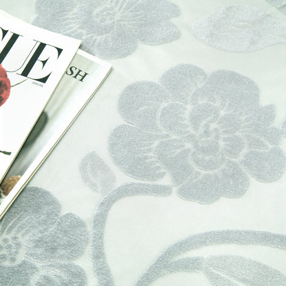 Custom-Made Vintage Jacquard Sheer Waterfall Valance