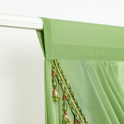 Custom-Made Solid Sheer Waterfall Valance