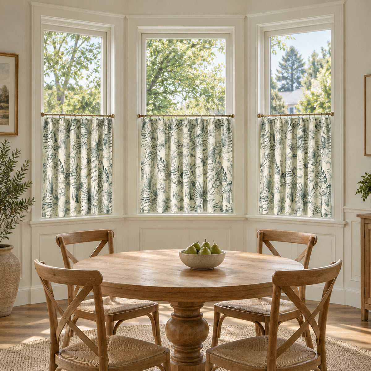 Vintage Floral Cafe Curtains