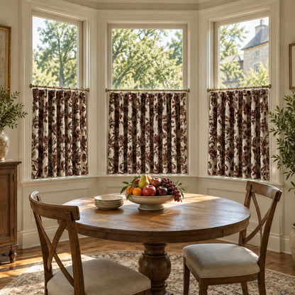 Vintage Floral Cafe Curtains