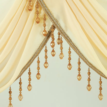 Custom-Made Solid Sheer Waterfall Valance