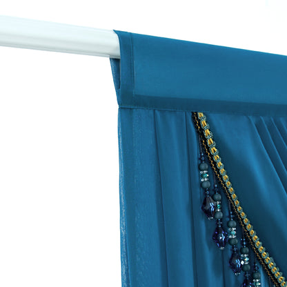Custom-Made Solid Sheer Waterfall Valance