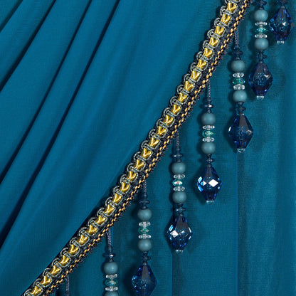 Custom-Made Solid Sheer Waterfall Valance