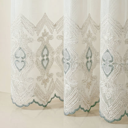 Custom-Made Vintage Light Luxury Embroidered Sheer Curtains