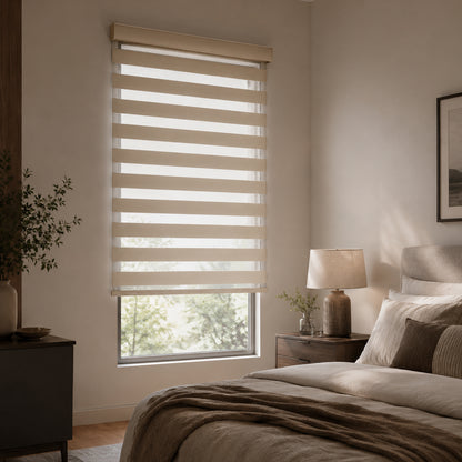 Custom-Made Dual-Layer Zebra Sheer Shades
