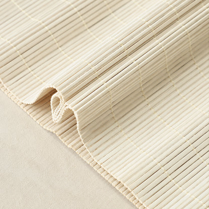 Custom-Made Cordless Natural Bamboo Roman Shades