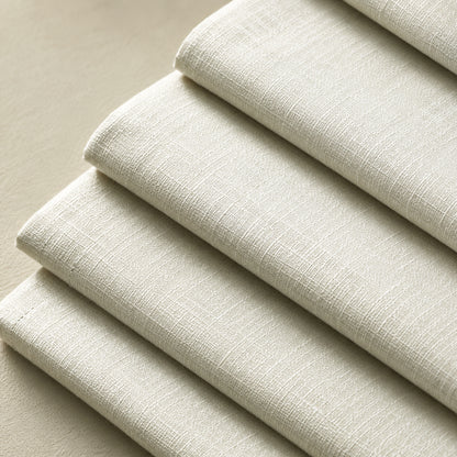 Custom-Made Cordless Textured Linen-Look Roman Shades