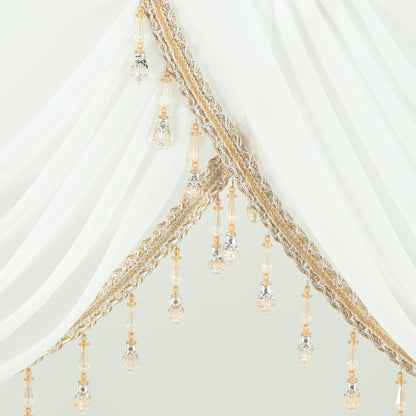 Custom-Made Solid Sheer Waterfall Valance
