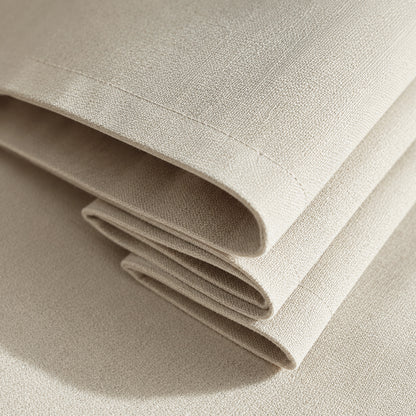 Custom-Made Cordless Textured Linen-Look Roman Shades