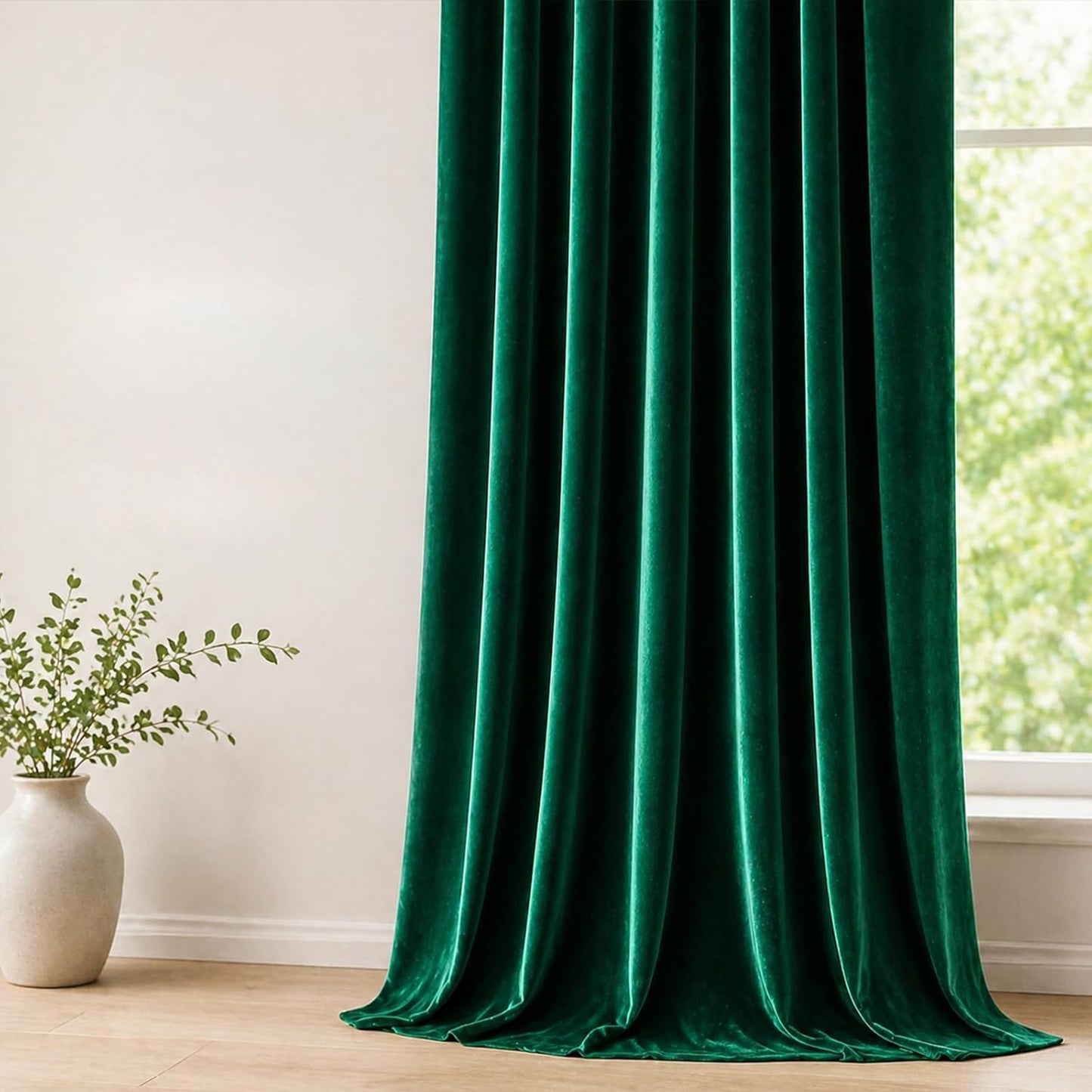 Custom-Made Solid Velvet Room Darkening Curtains
