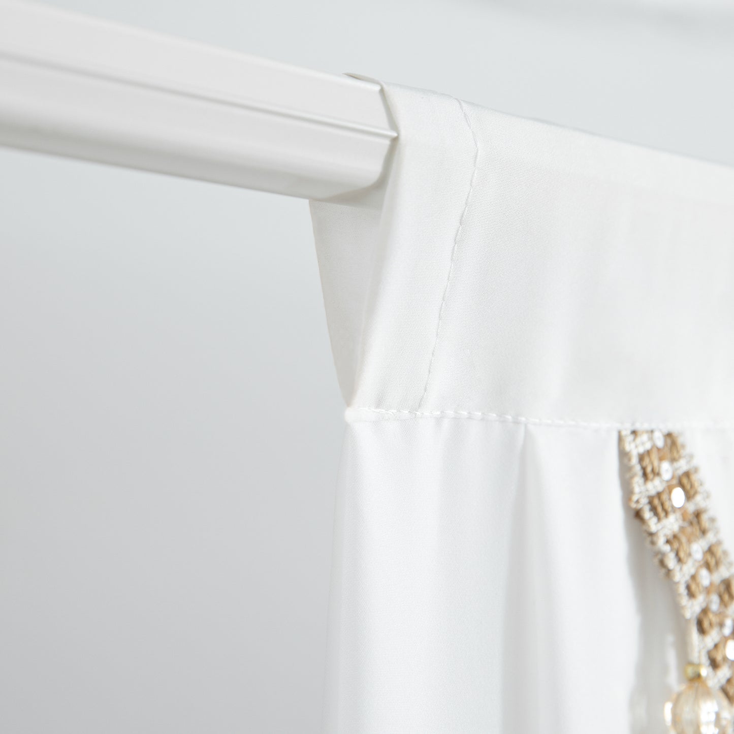 Custom-Made Solid Sheer Waterfall Valance