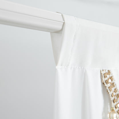 Custom-Made Solid Sheer Waterfall Valance
