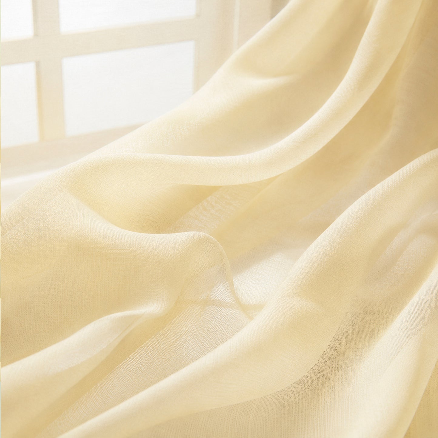 Custom-Made Solid Sheer Waterfall Valance