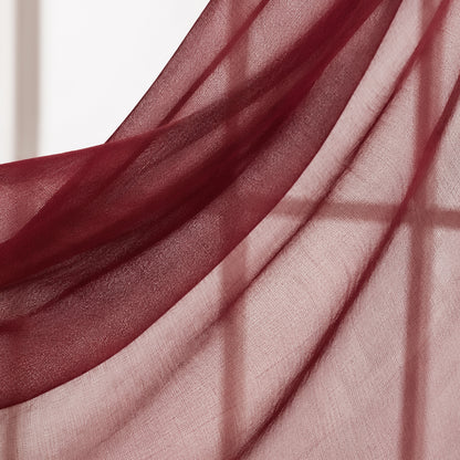 Custom-Made Solid Sheer Waterfall Valance