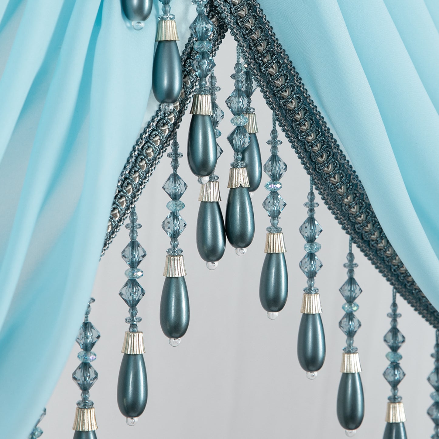 Custom-Made Solid Sheer Waterfall Valance