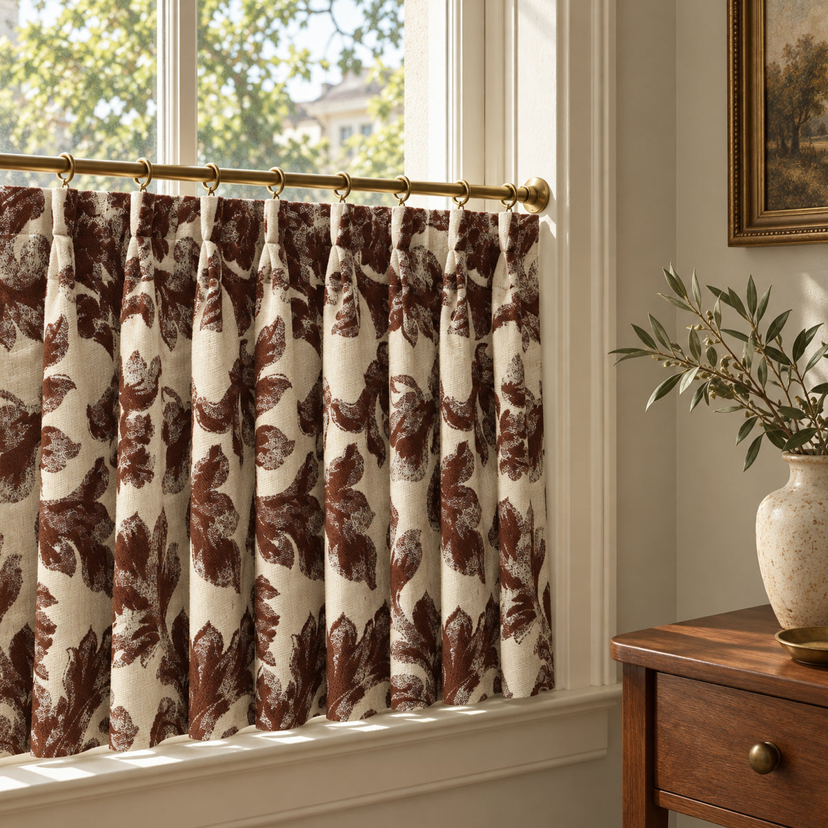 Vintage Floral Cafe Curtains