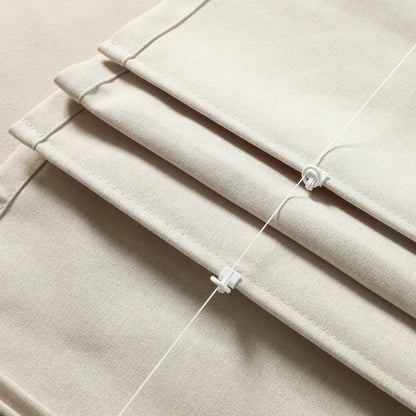 Custom-Made Cordless Textured Linen-Look Roman Shades