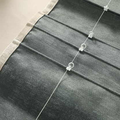 Custom-Made Cordless Textured Linen-Look Roman Shades