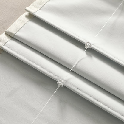 Custom-Made Cordless Textured Linen-Look Roman Shades