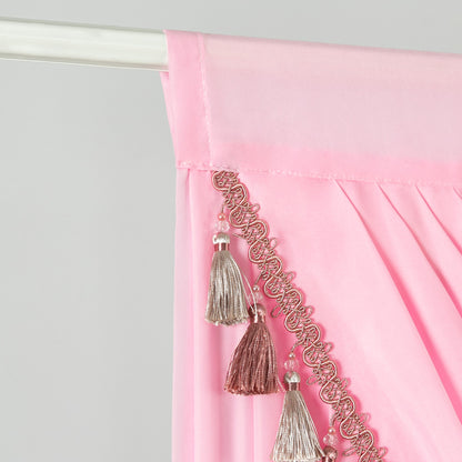 Custom-Made Solid Sheer Waterfall Valance
