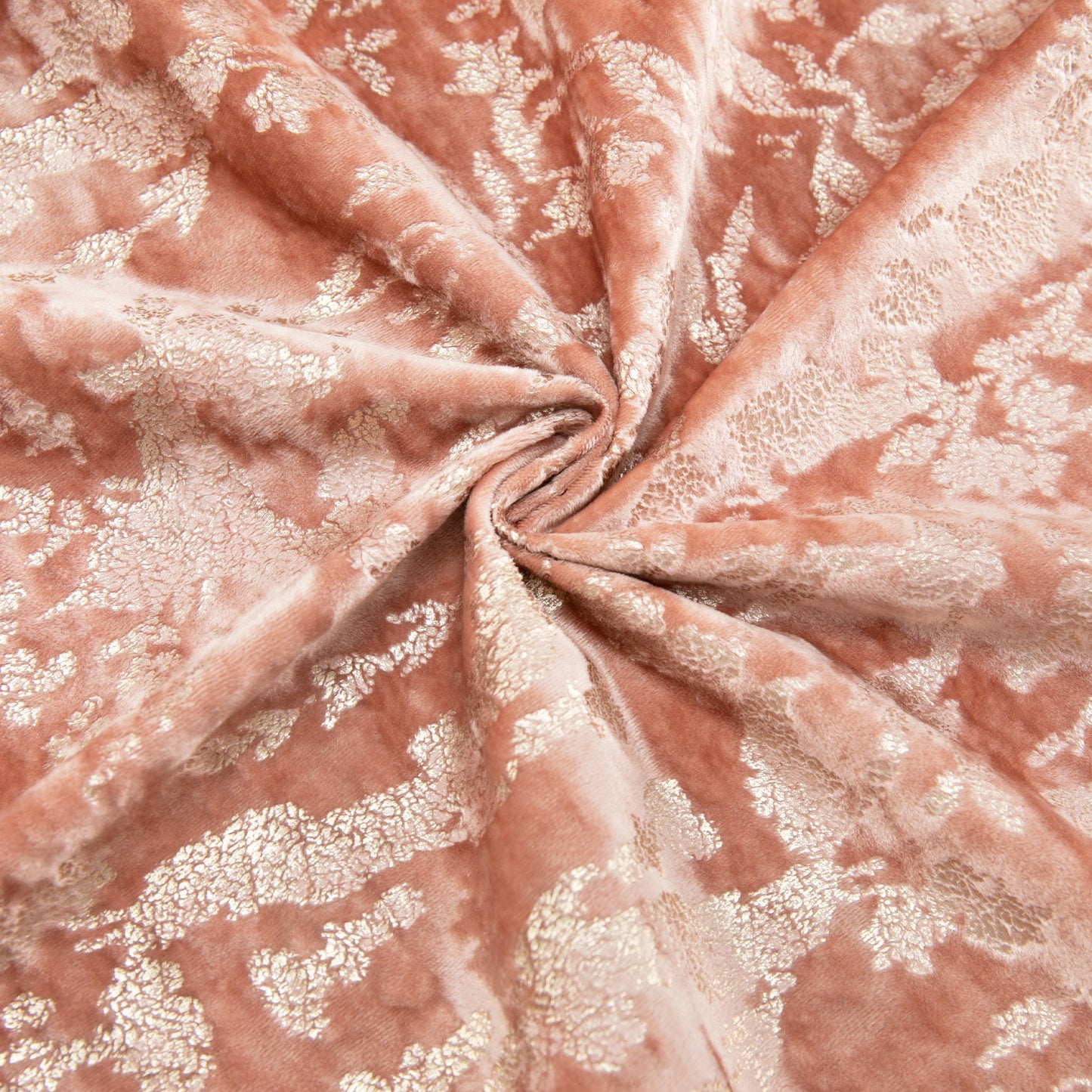 Custom-Made Gold Foil Velvet Waterfall Valance