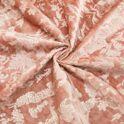 Custom-Made Gold Foil Velvet Waterfall Valance