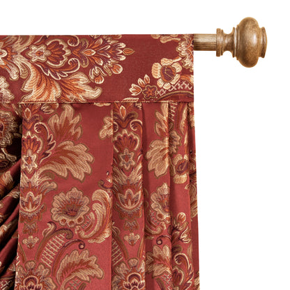 Custom-Made Damask Jacquard Waterfall Valance