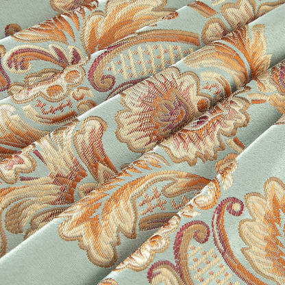 Custom-Made Damask Jacquard Waterfall Valance
