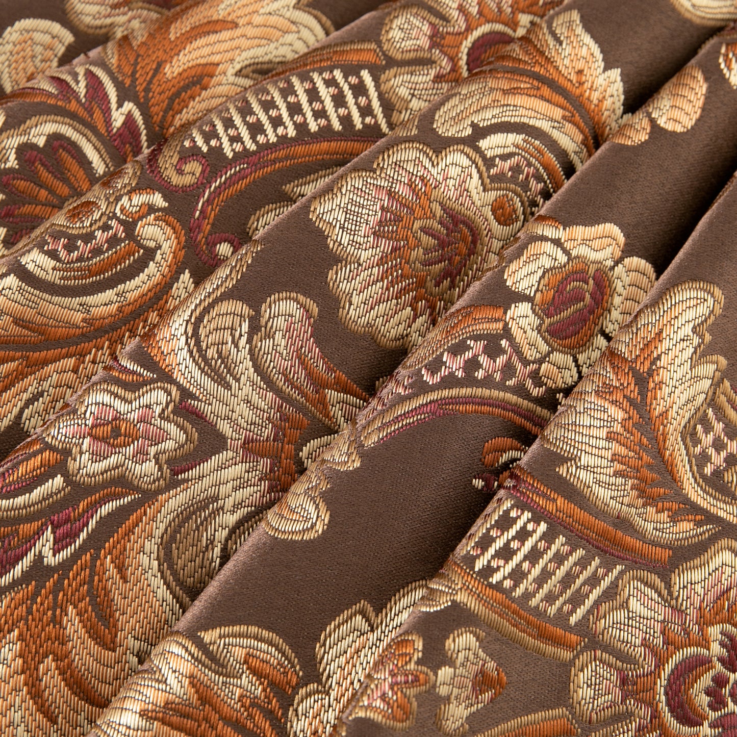 Custom-Made Damask Jacquard Waterfall Valance