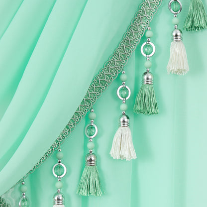 Custom-Made Solid Sheer Waterfall Valance