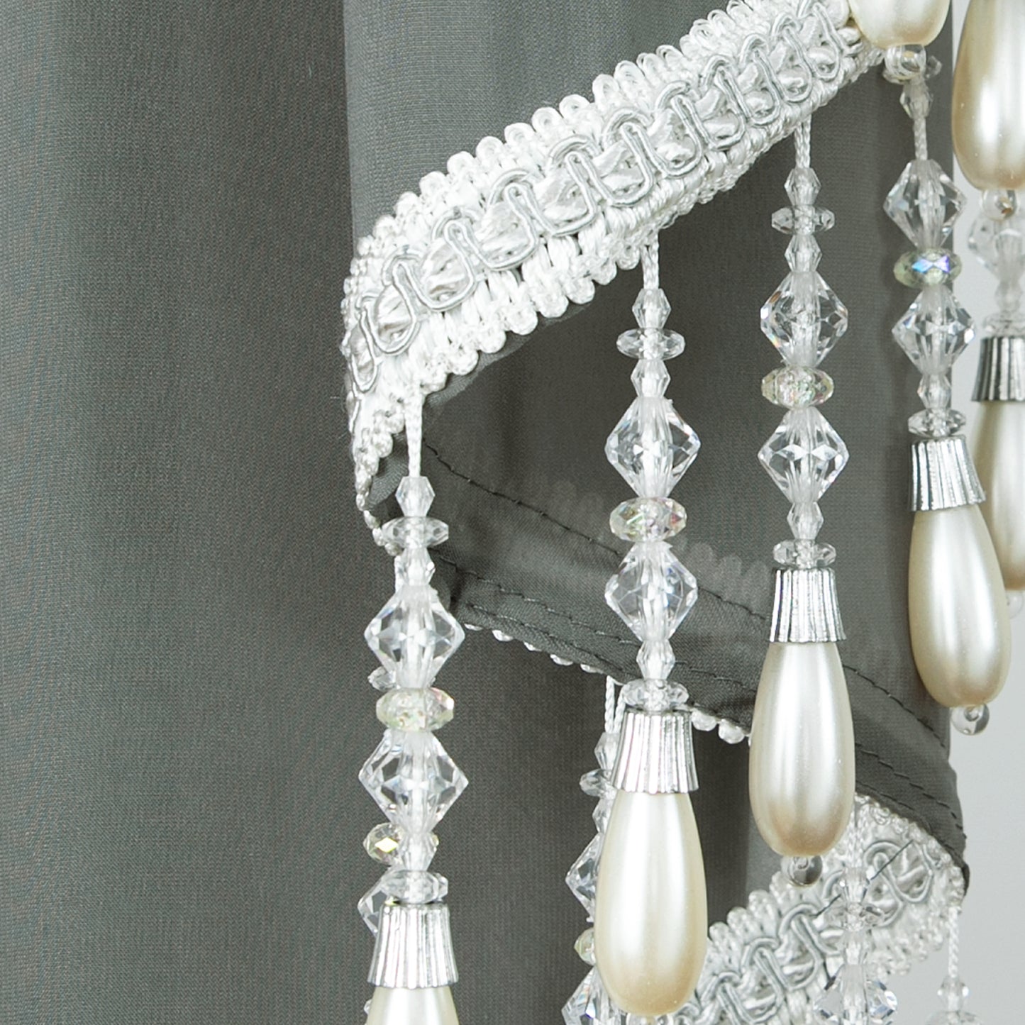 Custom-Made Solid Sheer Waterfall Valance
