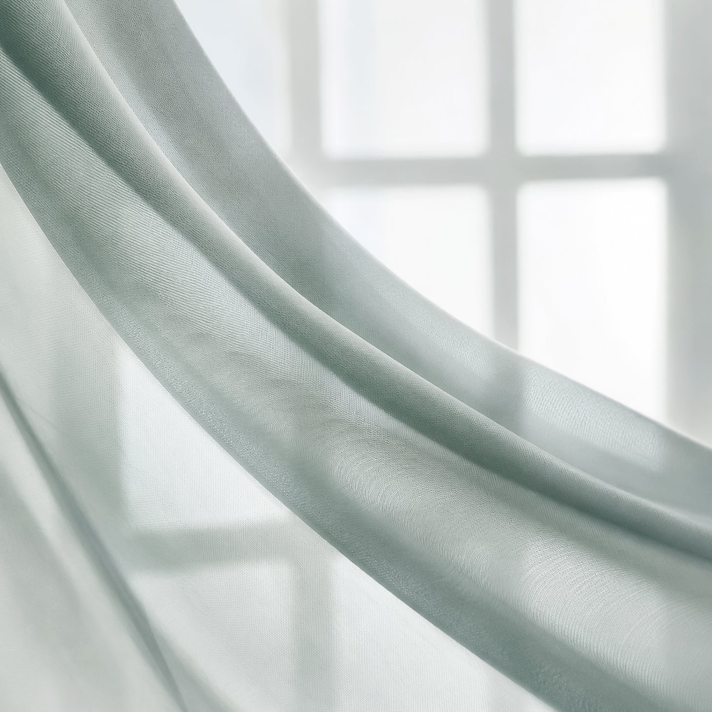 Custom-Made Solid Sheer Waterfall Valance