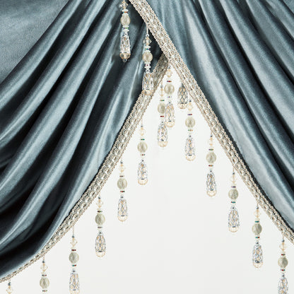 Custom-Made Solid Velvet Waterfall Valance