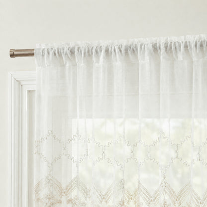 Custom-Made Vintage Light Luxury Embroidered Sheer Curtains
