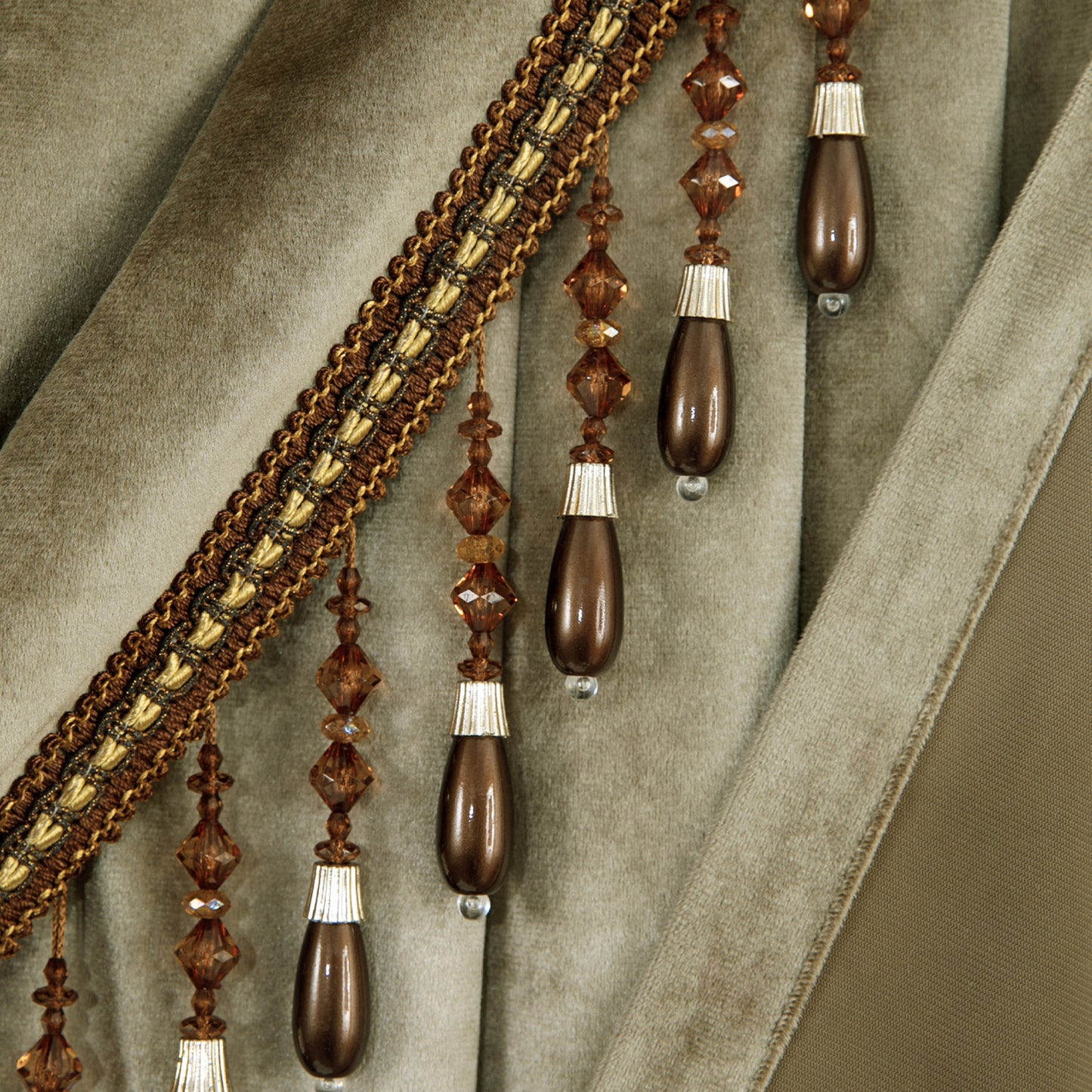 Custom-Made Solid Velvet Waterfall Valance