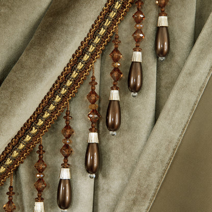Custom-Made Solid Velvet Waterfall Valance