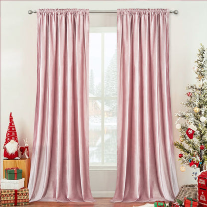 Custom-Made Solid Velvet Room Darkening Curtains