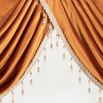 Custom-Made Solid Velvet Waterfall Valance