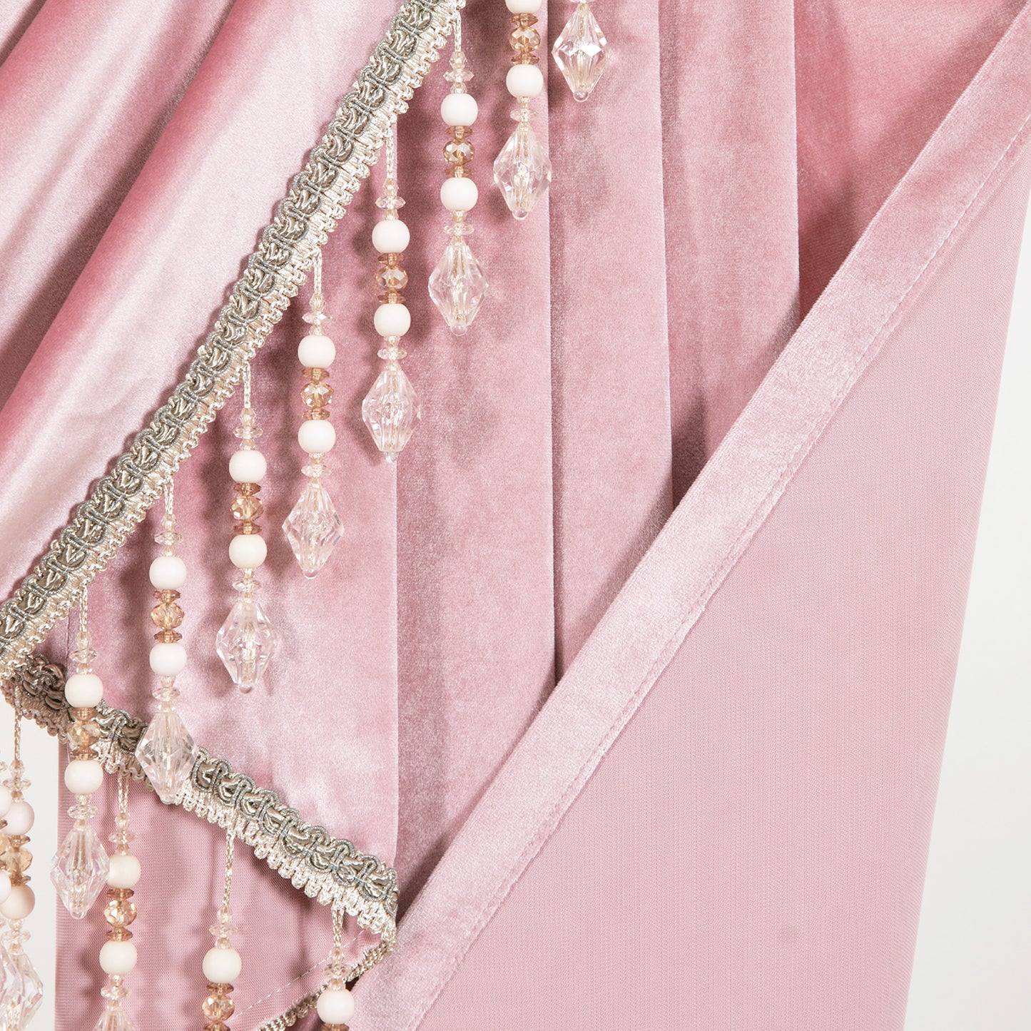 Custom-Made Solid Velvet Waterfall Valance
