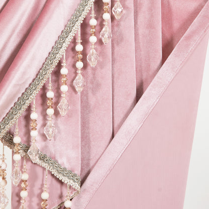 Custom-Made Solid Velvet Waterfall Valance