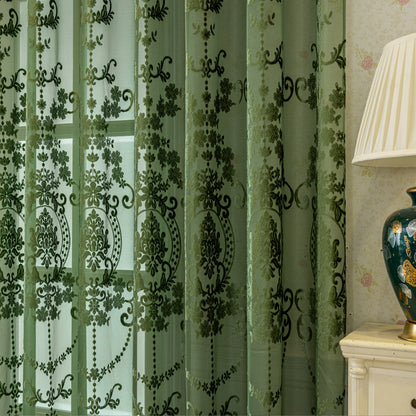 Custom-Made Vintage Jacquard Sheer Curtains